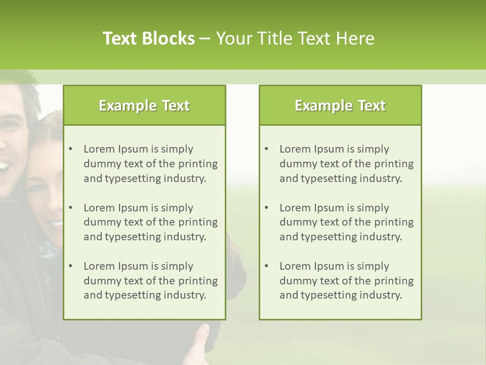 A Man And Woman Are Hugging In A Field PowerPoint Template
