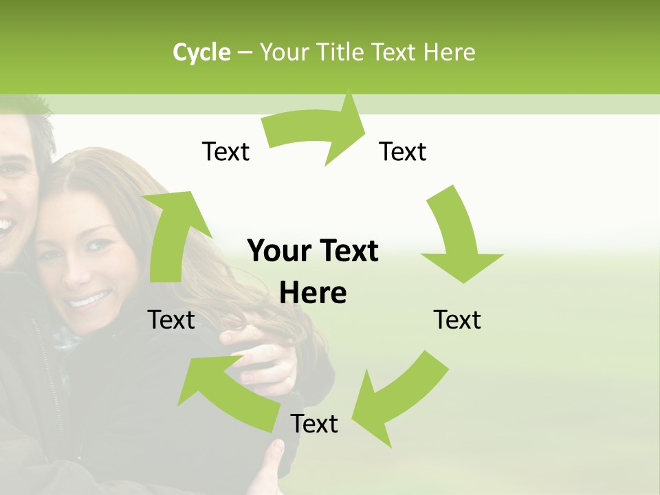 A Man And Woman Are Hugging In A Field PowerPoint Template