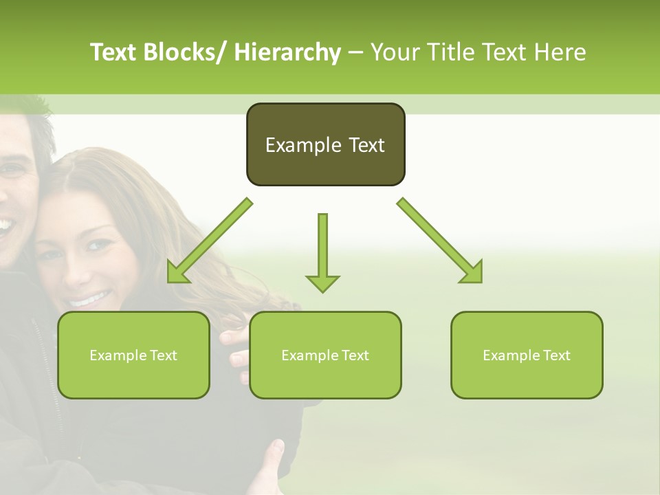 A Man And Woman Are Hugging In A Field PowerPoint Template