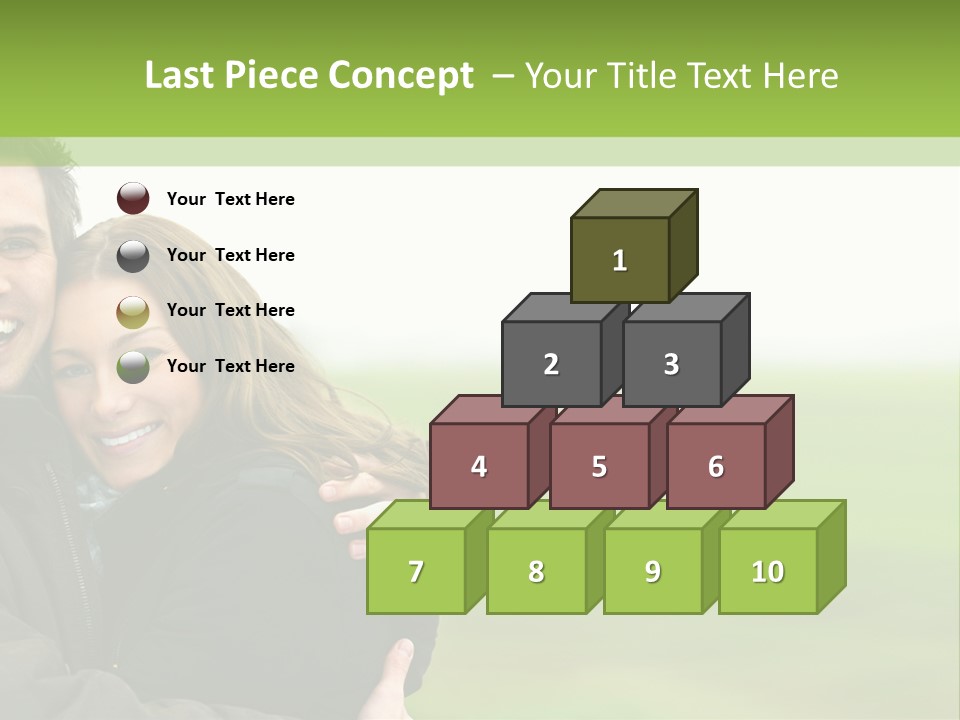 A Man And Woman Are Hugging In A Field PowerPoint Template