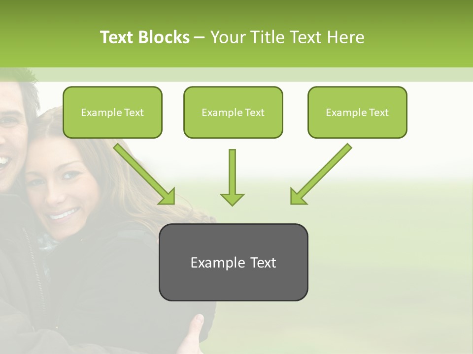 A Man And Woman Are Hugging In A Field PowerPoint Template