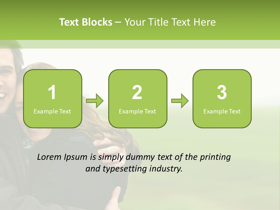 A Man And Woman Are Hugging In A Field PowerPoint Template