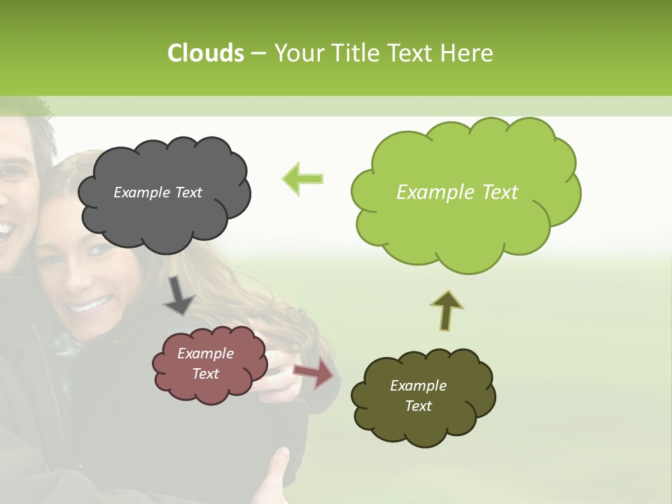 A Man And Woman Are Hugging In A Field PowerPoint Template