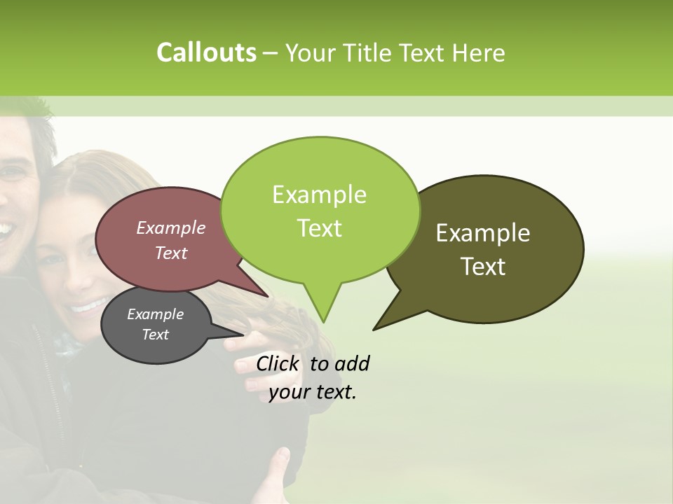 A Man And Woman Are Hugging In A Field PowerPoint Template