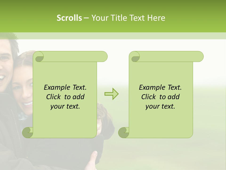 A Man And Woman Are Hugging In A Field PowerPoint Template