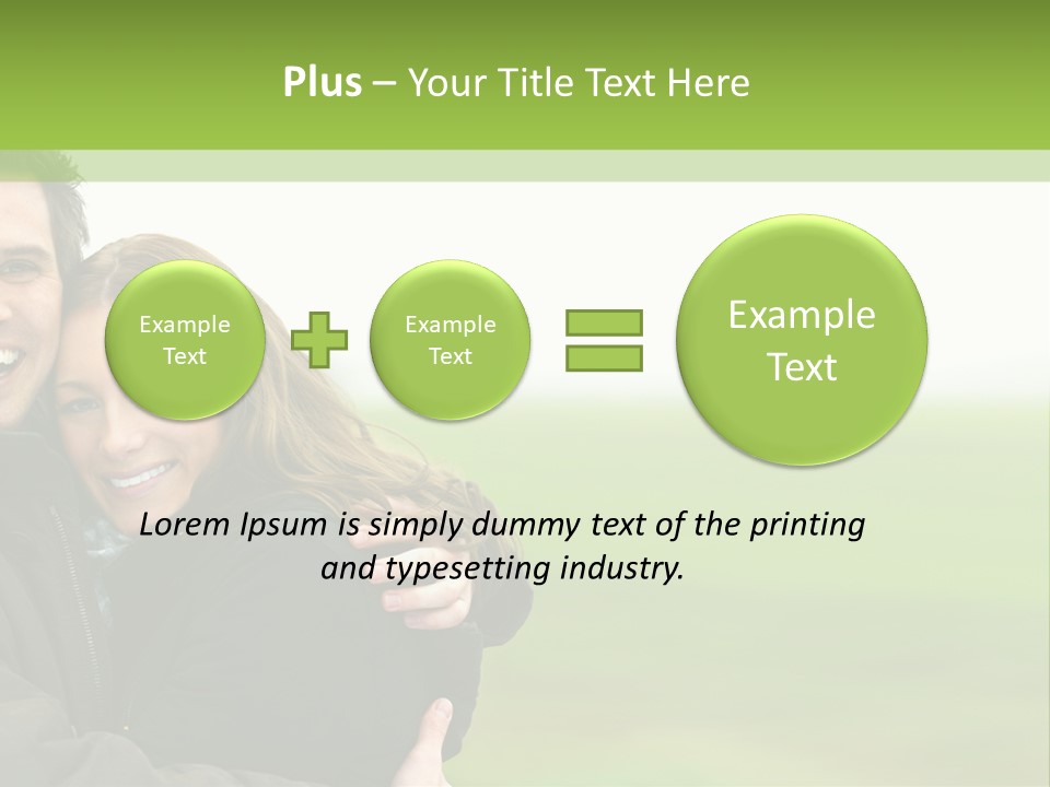 A Man And Woman Are Hugging In A Field PowerPoint Template