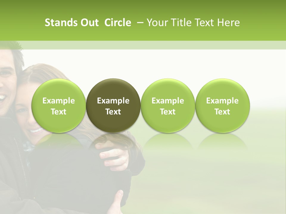 A Man And Woman Are Hugging In A Field PowerPoint Template