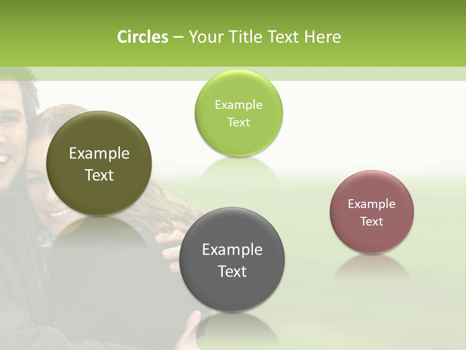 A Man And Woman Are Hugging In A Field PowerPoint Template