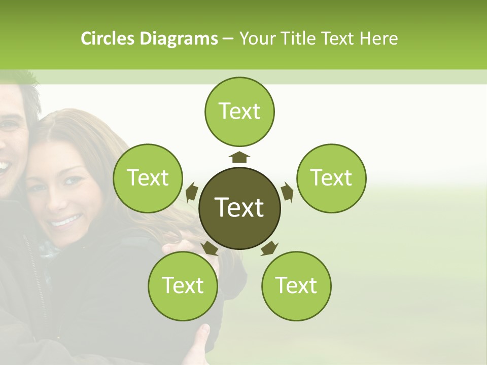 A Man And Woman Are Hugging In A Field PowerPoint Template