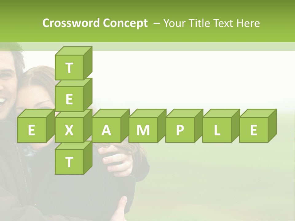 A Man And Woman Are Hugging In A Field PowerPoint Template