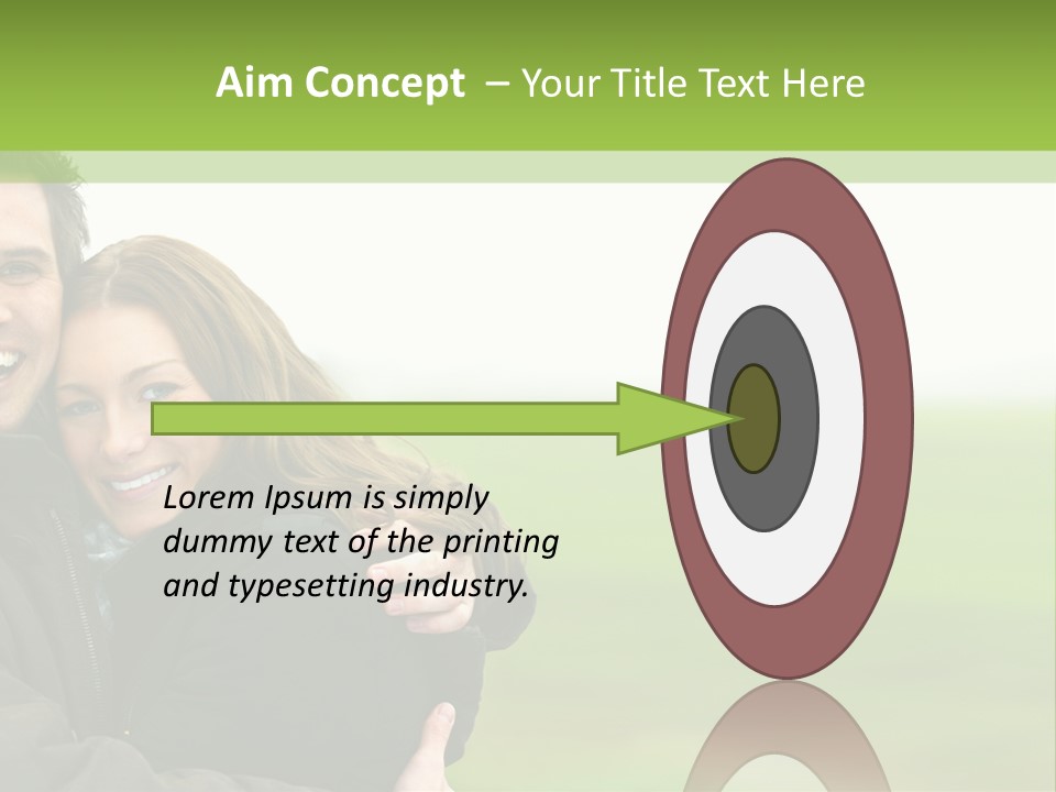 A Man And Woman Are Hugging In A Field PowerPoint Template