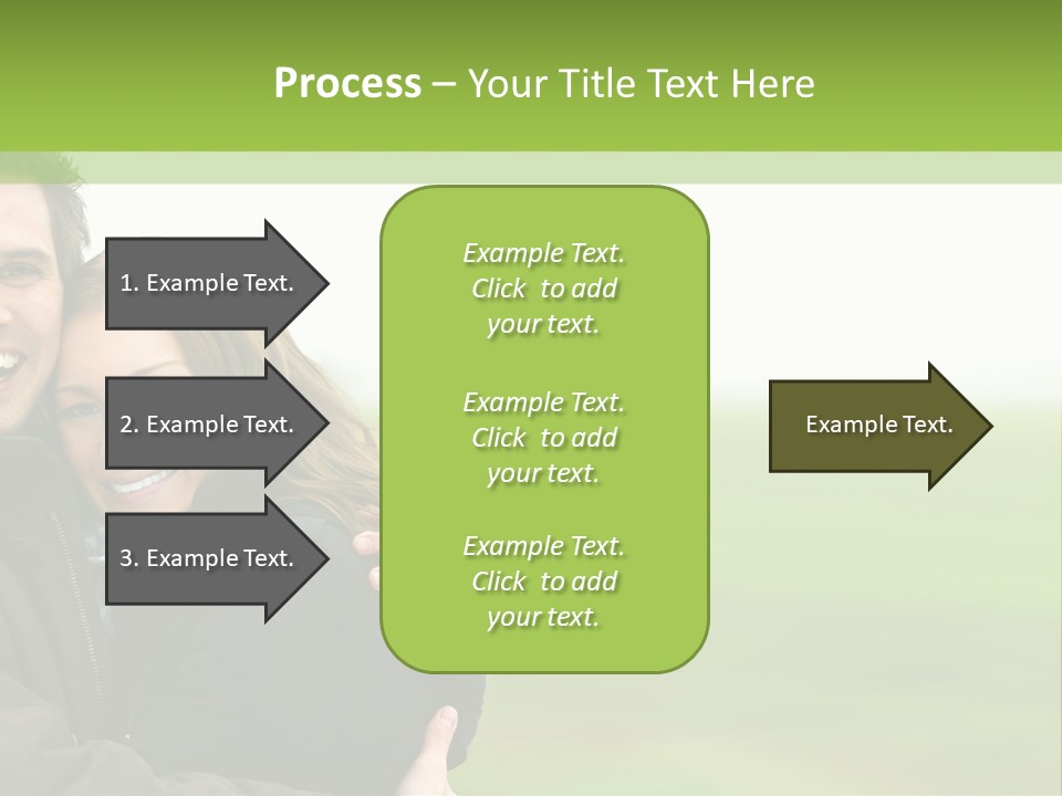 A Man And Woman Are Hugging In A Field PowerPoint Template
