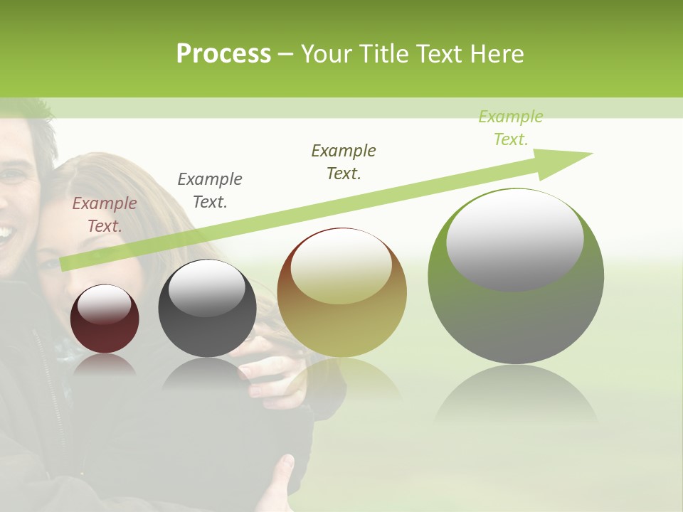 A Man And Woman Are Hugging In A Field PowerPoint Template