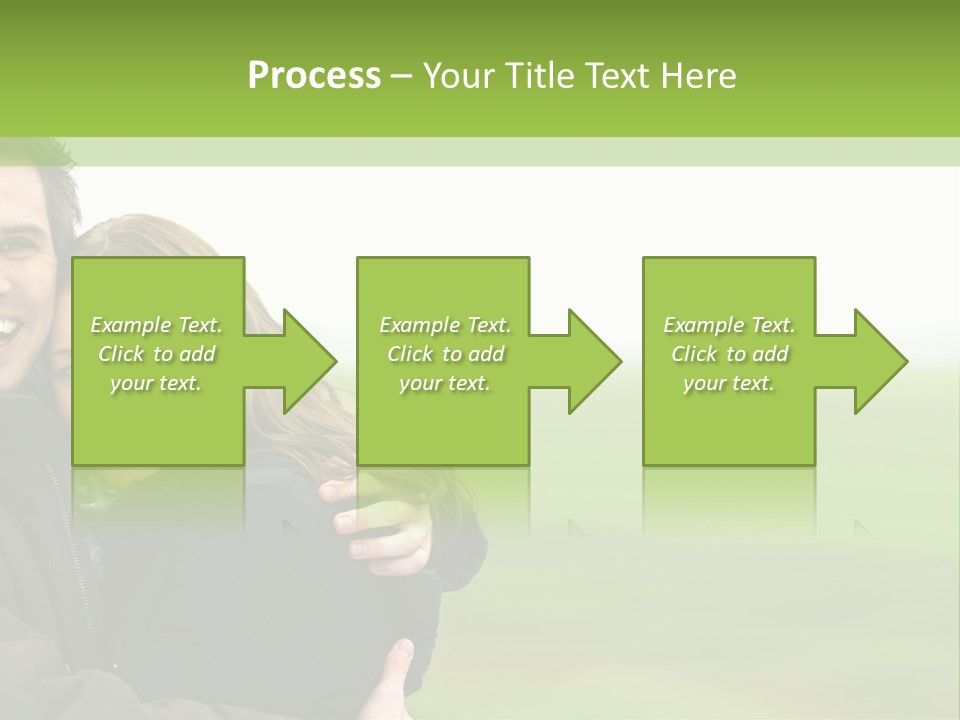 A Man And Woman Are Hugging In A Field PowerPoint Template