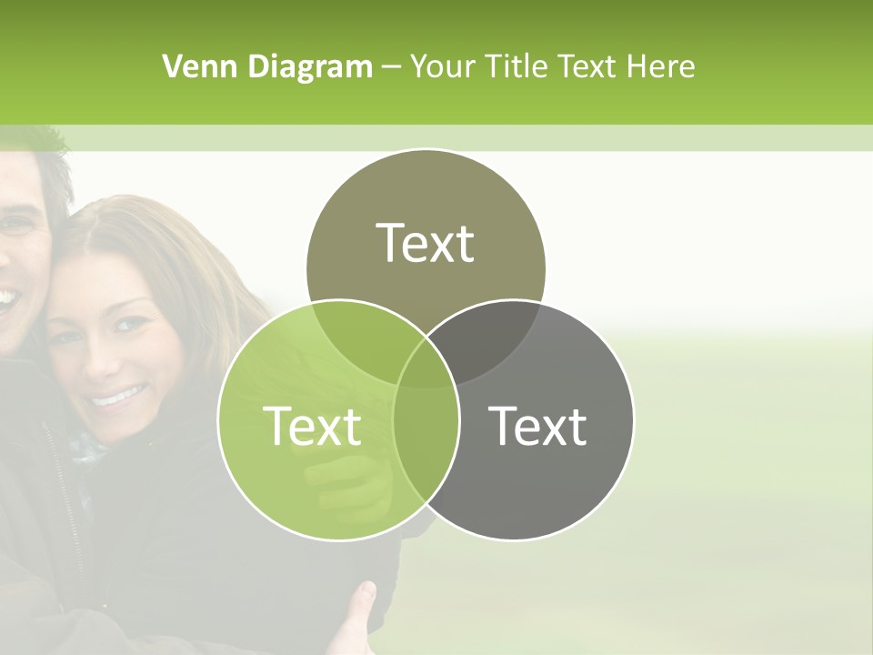 A Man And Woman Are Hugging In A Field PowerPoint Template