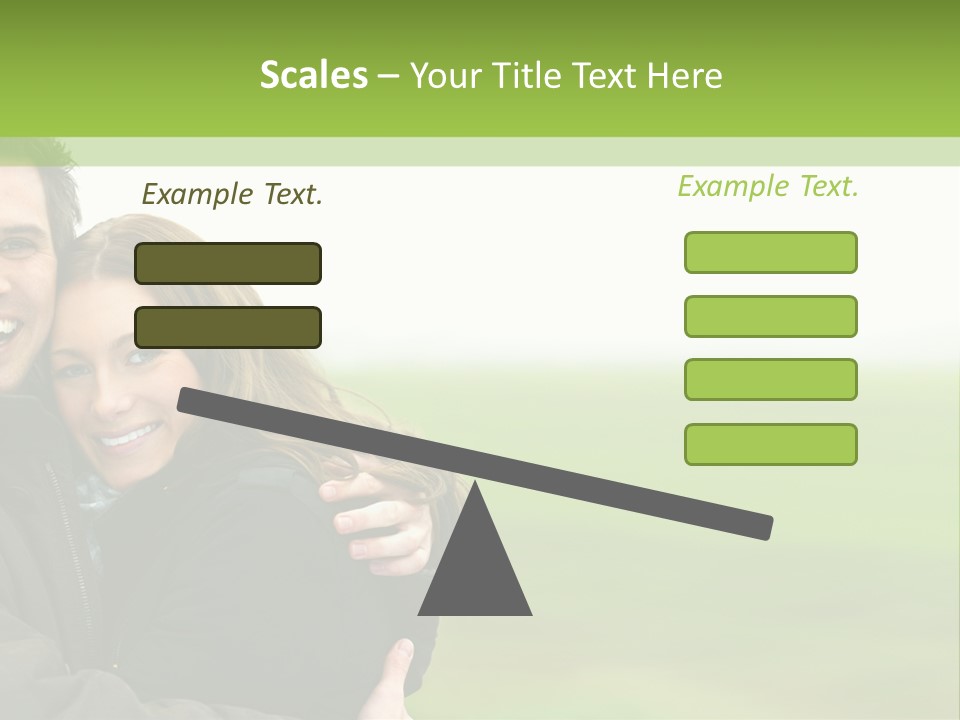 A Man And Woman Are Hugging In A Field PowerPoint Template