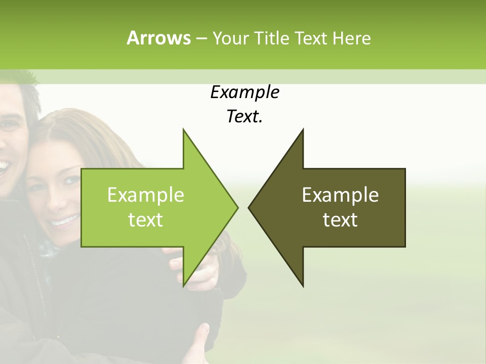 A Man And Woman Are Hugging In A Field PowerPoint Template