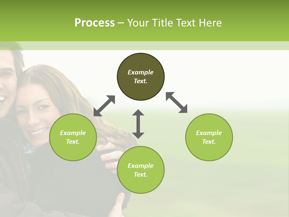 A Man And Woman Are Hugging In A Field PowerPoint Template