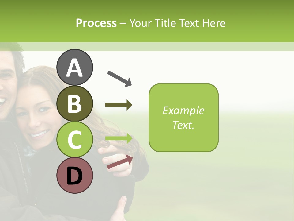 A Man And Woman Are Hugging In A Field PowerPoint Template
