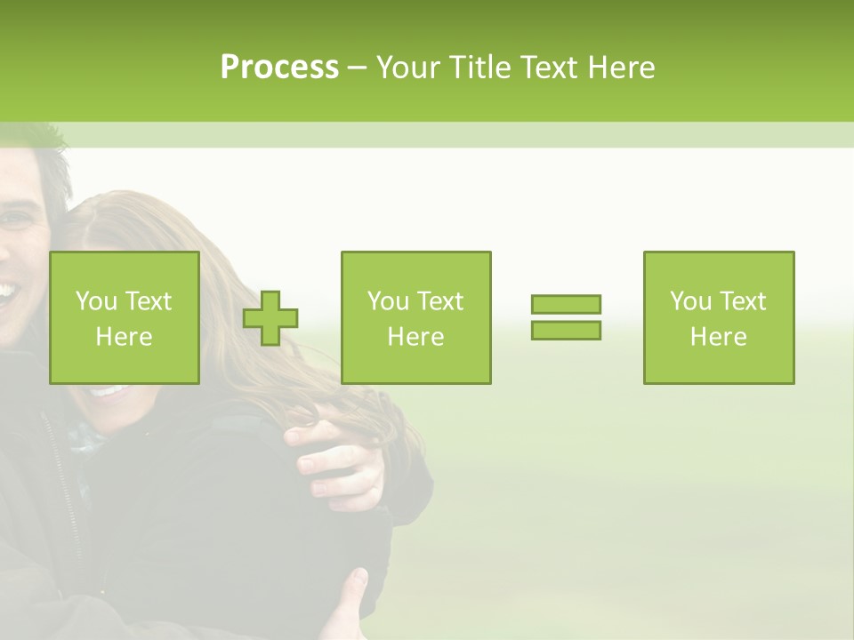 A Man And Woman Are Hugging In A Field PowerPoint Template