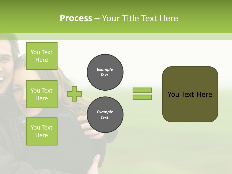 A Man And Woman Are Hugging In A Field PowerPoint Template