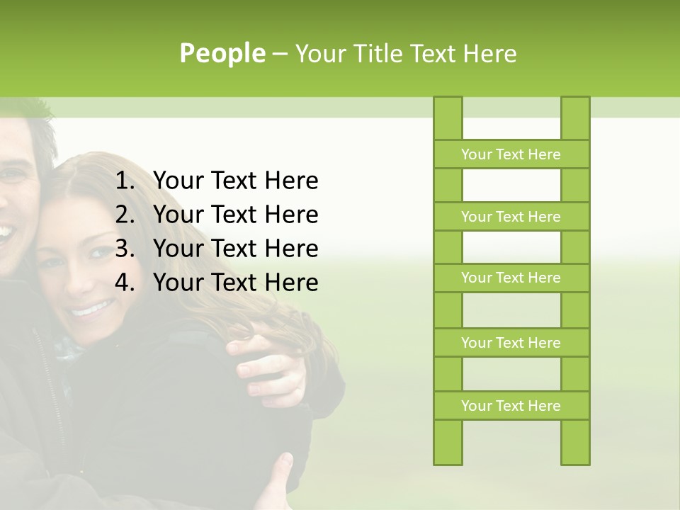 A Man And Woman Are Hugging In A Field PowerPoint Template