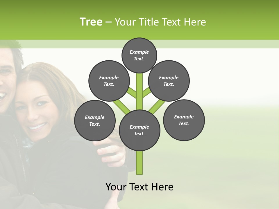 A Man And Woman Are Hugging In A Field PowerPoint Template