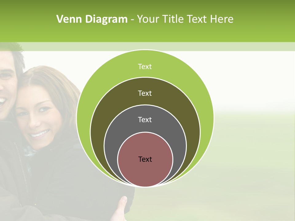 A Man And Woman Are Hugging In A Field PowerPoint Template