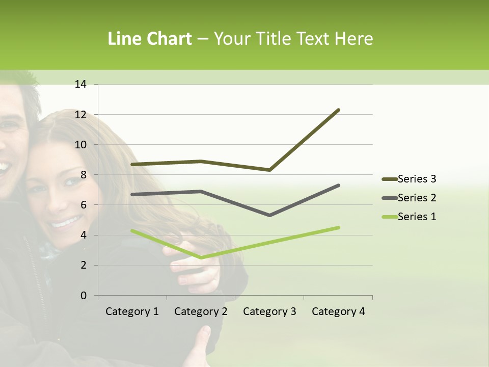 A Man And Woman Are Hugging In A Field PowerPoint Template