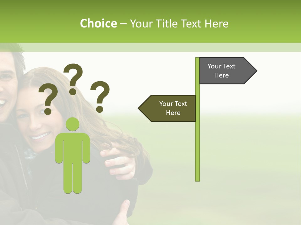 A Man And Woman Are Hugging In A Field PowerPoint Template
