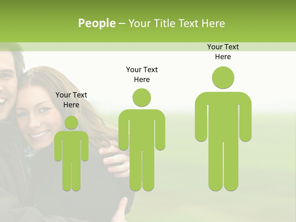 A Man And Woman Are Hugging In A Field PowerPoint Template