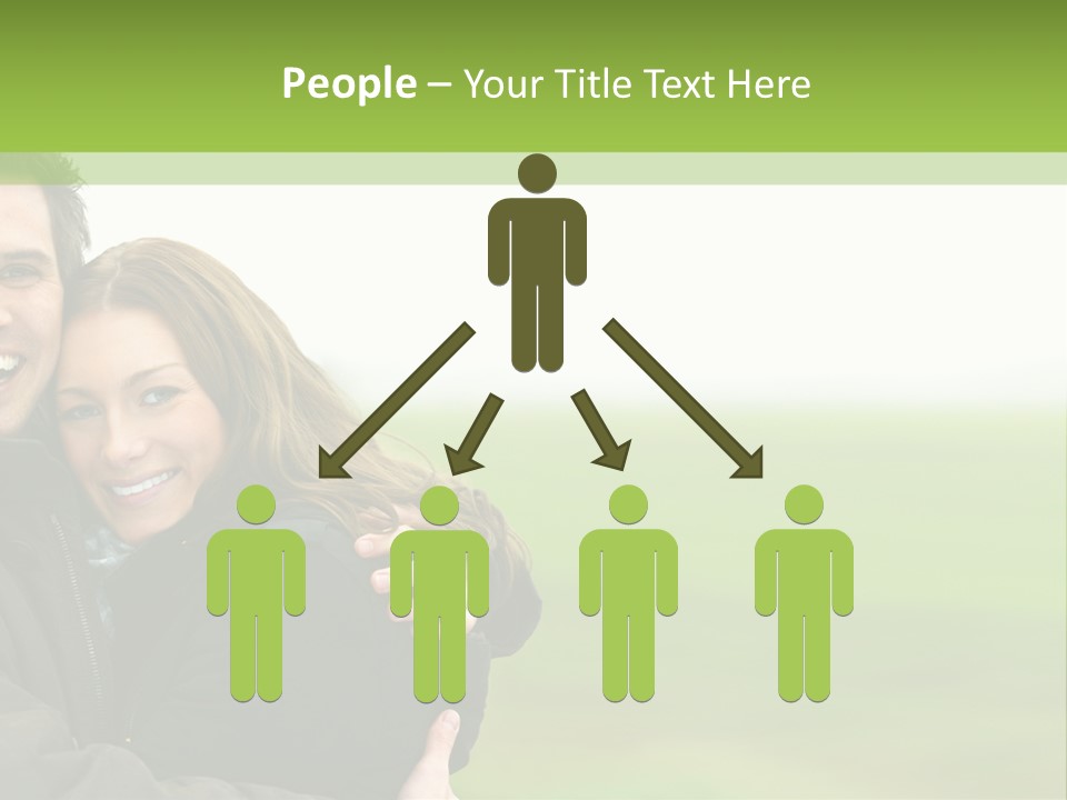 A Man And Woman Are Hugging In A Field PowerPoint Template