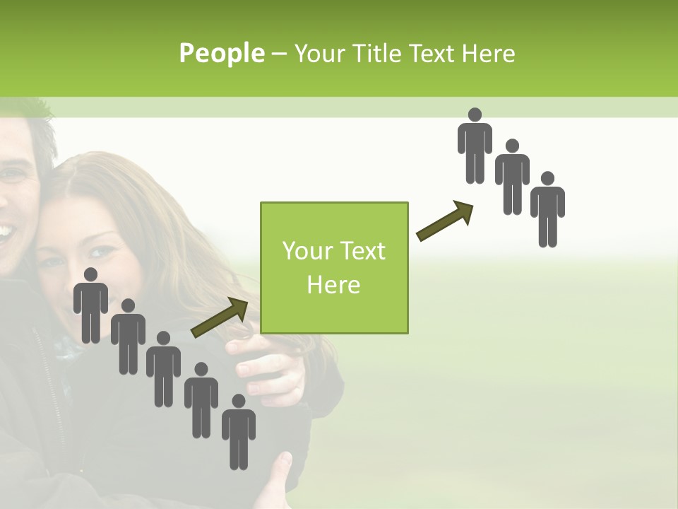 A Man And Woman Are Hugging In A Field PowerPoint Template