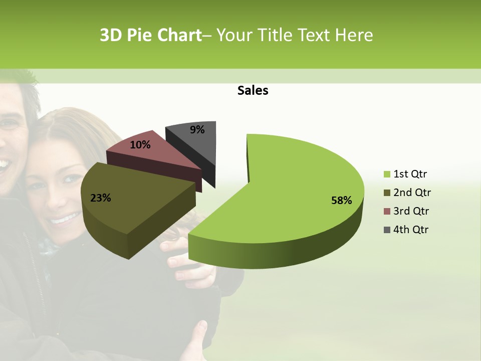 A Man And Woman Are Hugging In A Field PowerPoint Template