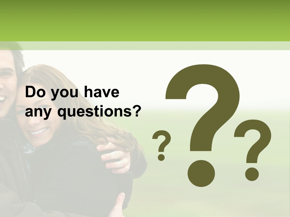 A Man And Woman Are Hugging In A Field PowerPoint Template