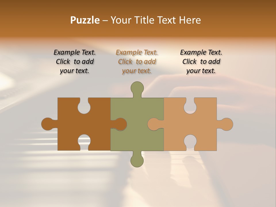 A Person Playing A Piano With Their Hands PowerPoint Template