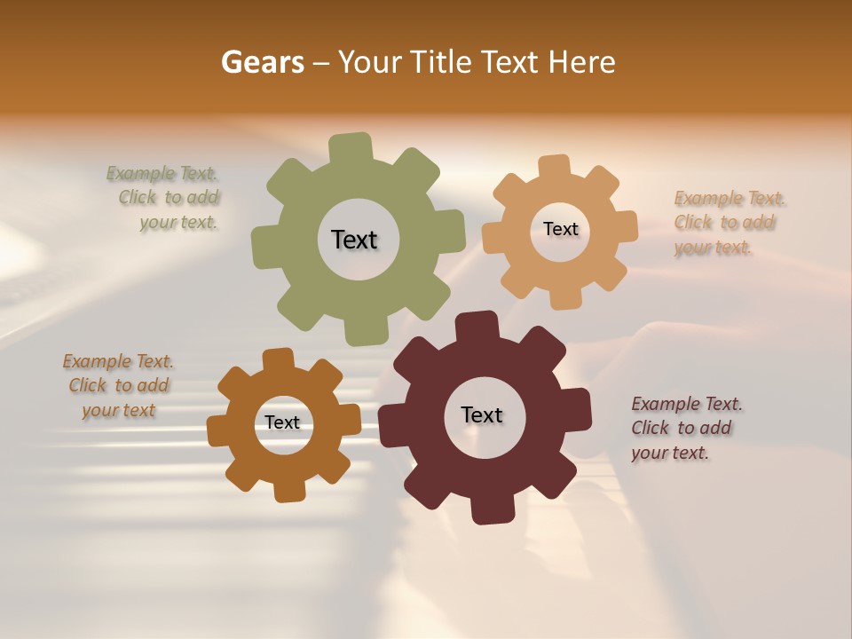 A Person Playing A Piano With Their Hands PowerPoint Template