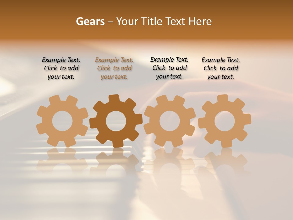 A Person Playing A Piano With Their Hands PowerPoint Template