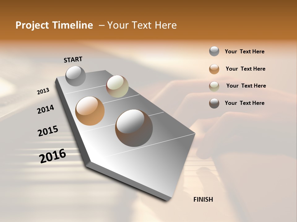 A Person Playing A Piano With Their Hands PowerPoint Template