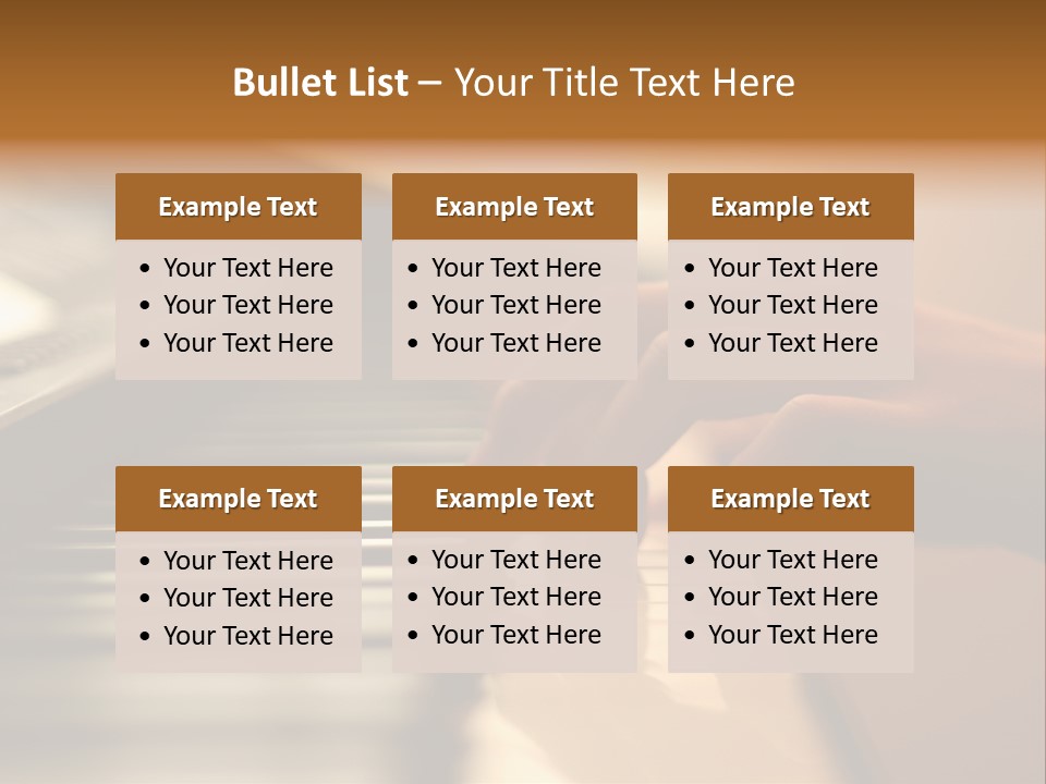 A Person Playing A Piano With Their Hands PowerPoint Template