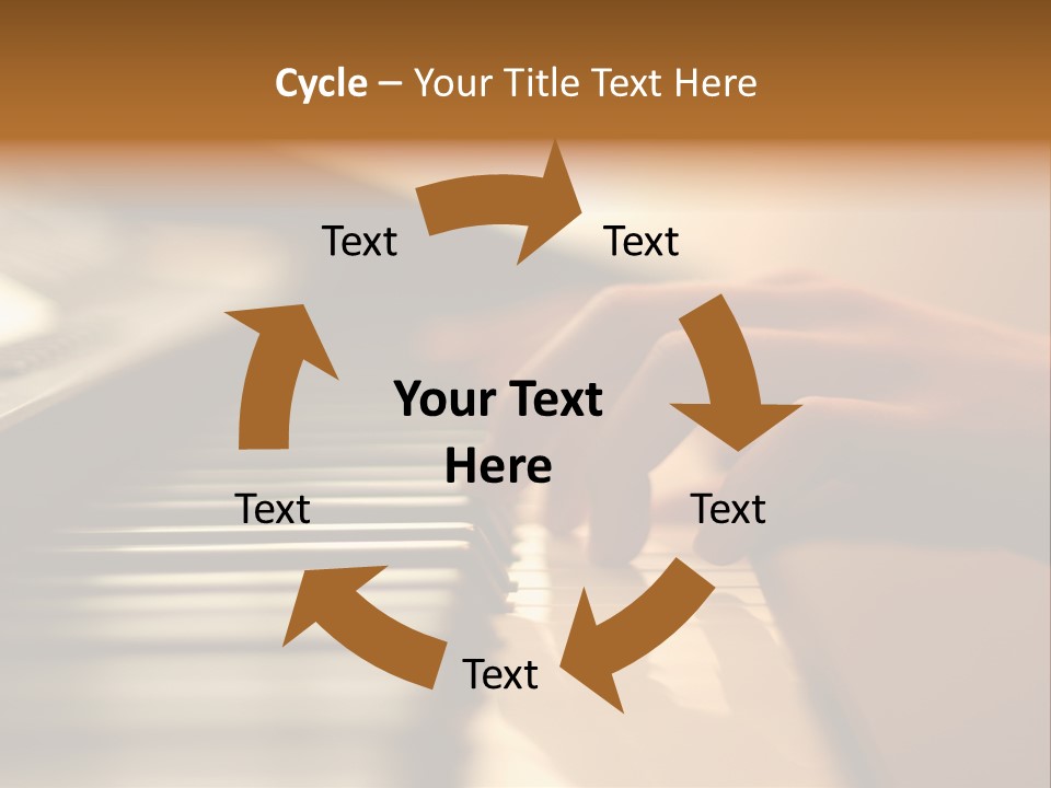A Person Playing A Piano With Their Hands PowerPoint Template