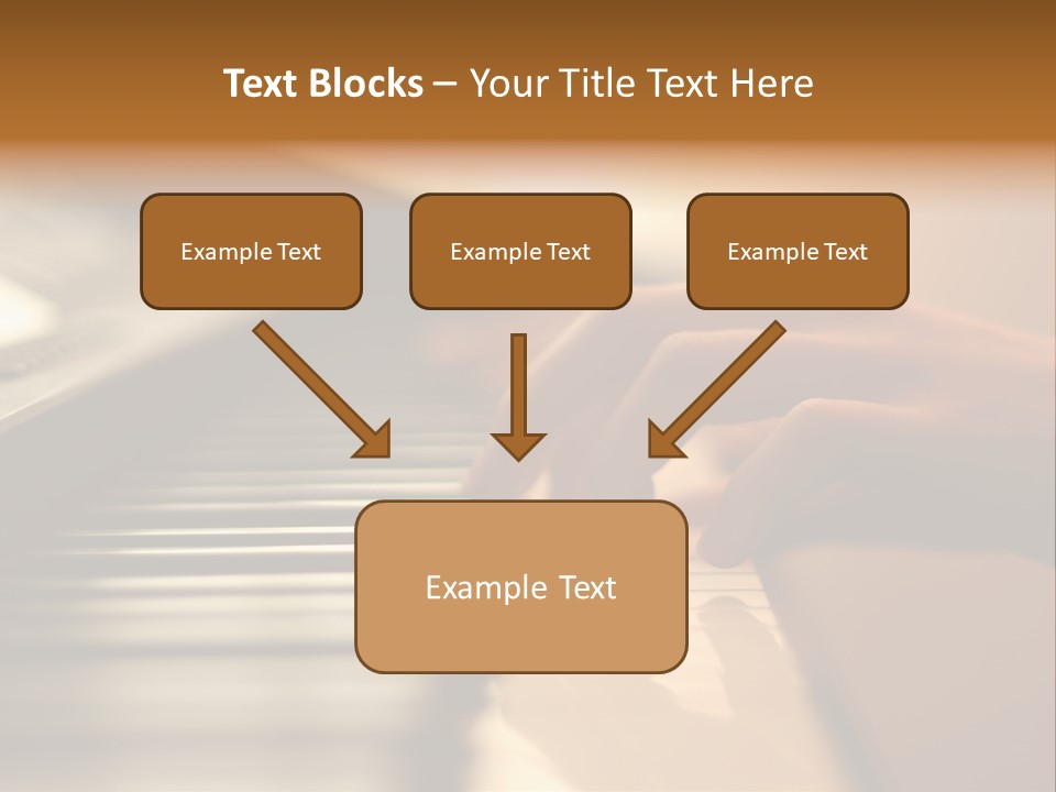 A Person Playing A Piano With Their Hands PowerPoint Template