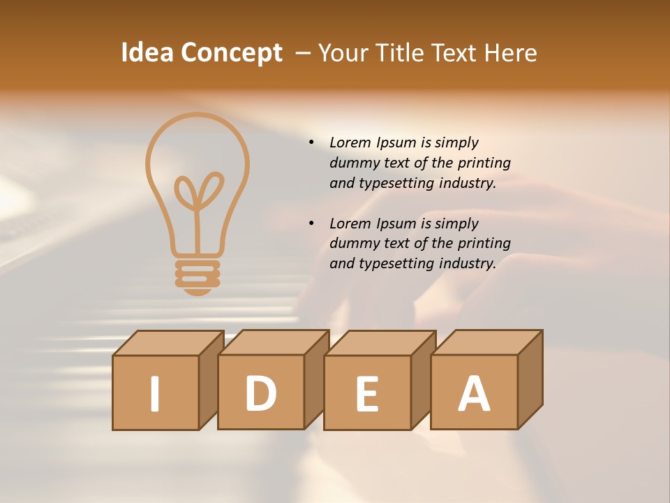 A Person Playing A Piano With Their Hands PowerPoint Template