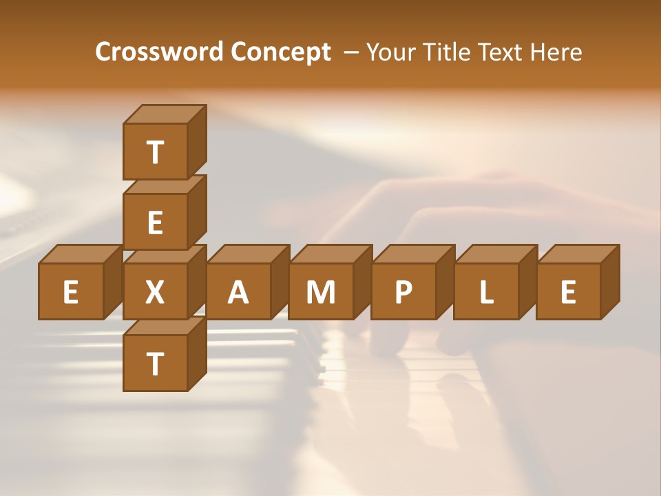 A Person Playing A Piano With Their Hands PowerPoint Template