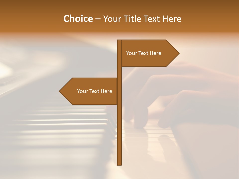 A Person Playing A Piano With Their Hands PowerPoint Template