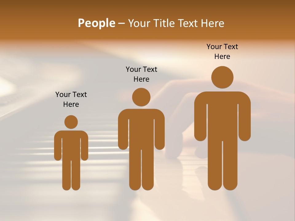 A Person Playing A Piano With Their Hands PowerPoint Template