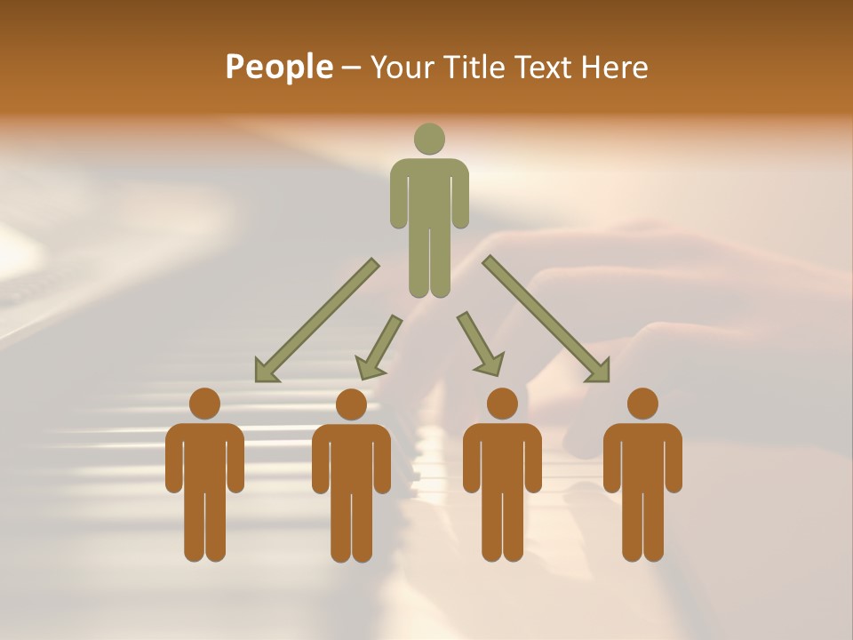 A Person Playing A Piano With Their Hands PowerPoint Template