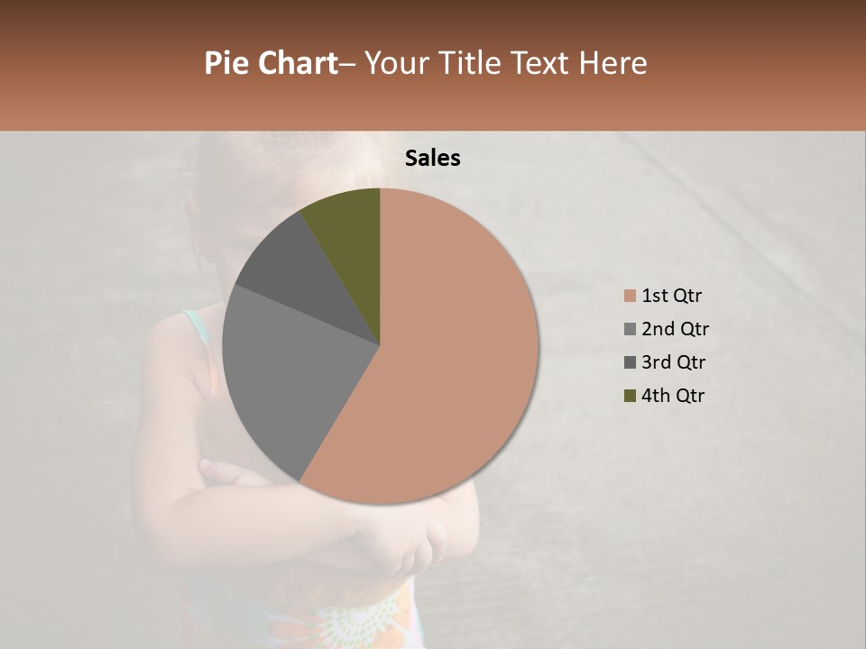 A Little Girl Holding A Teddy Bear In Her Arms PowerPoint Template