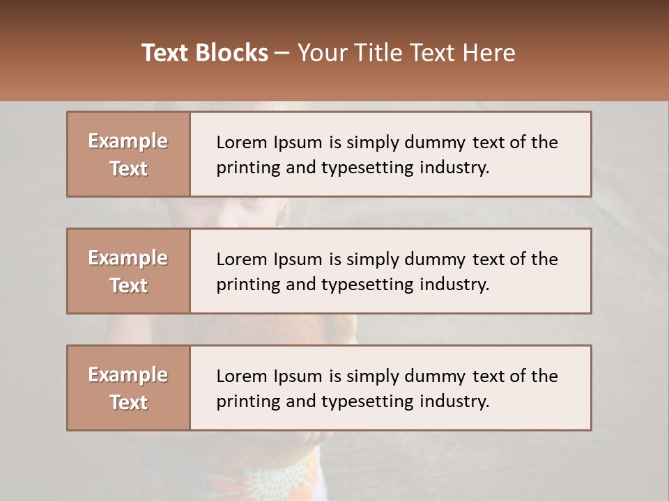 A Little Girl Holding A Teddy Bear In Her Arms PowerPoint Template