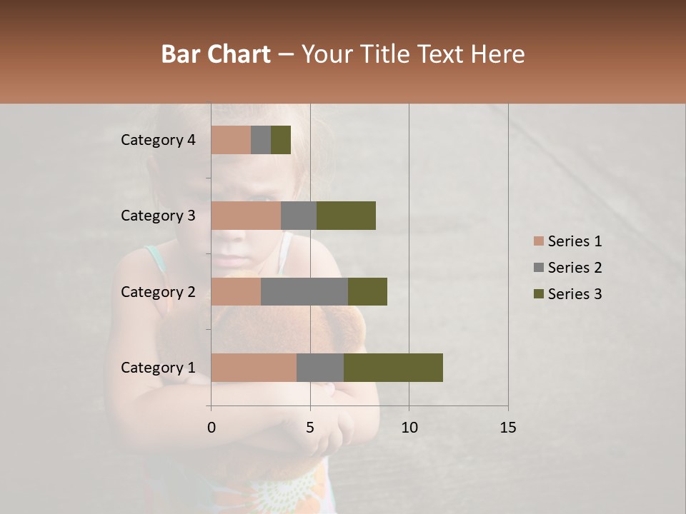 A Little Girl Holding A Teddy Bear In Her Arms PowerPoint Template